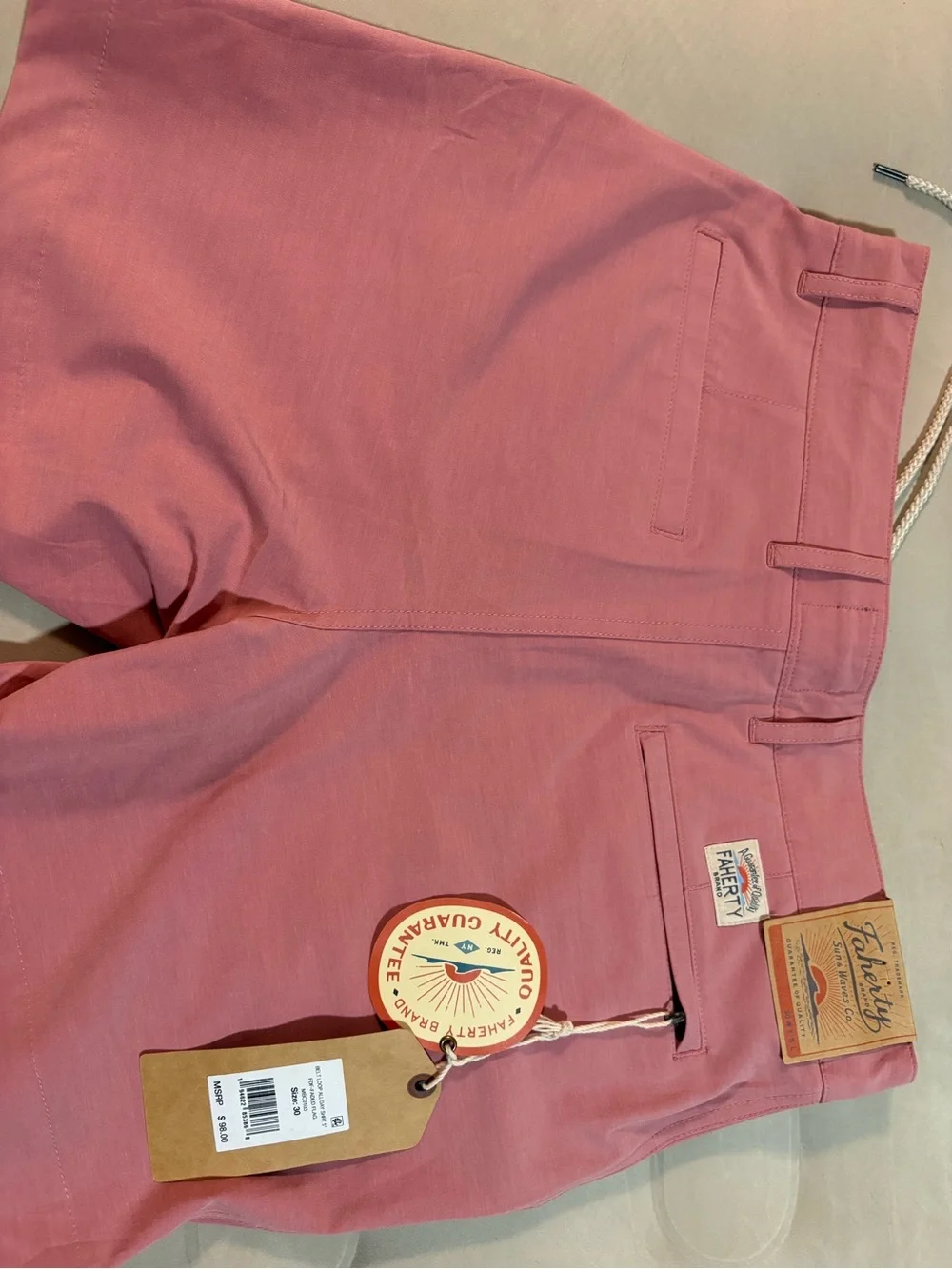 Faherty Pink Men's Hybrid Shorts